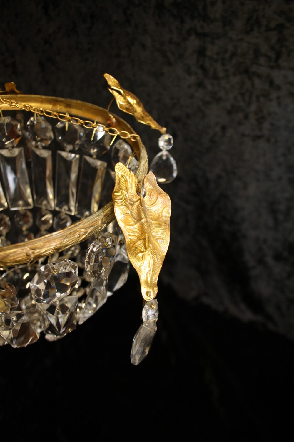 Early 20th century prism bag chandelier View V
