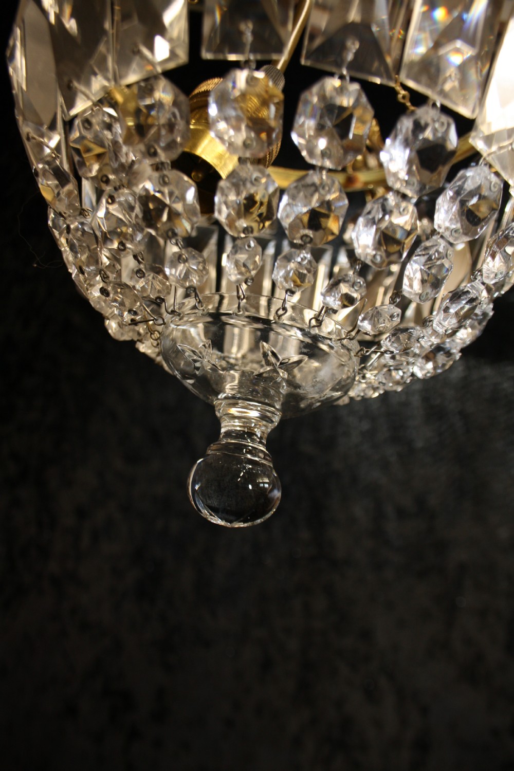 Early 20th century prism bag chandelier View VII