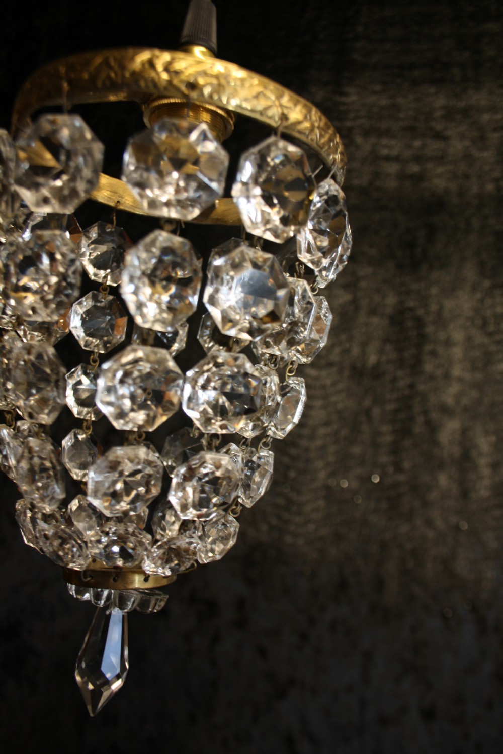 Early 20th century small bag chandelier View III