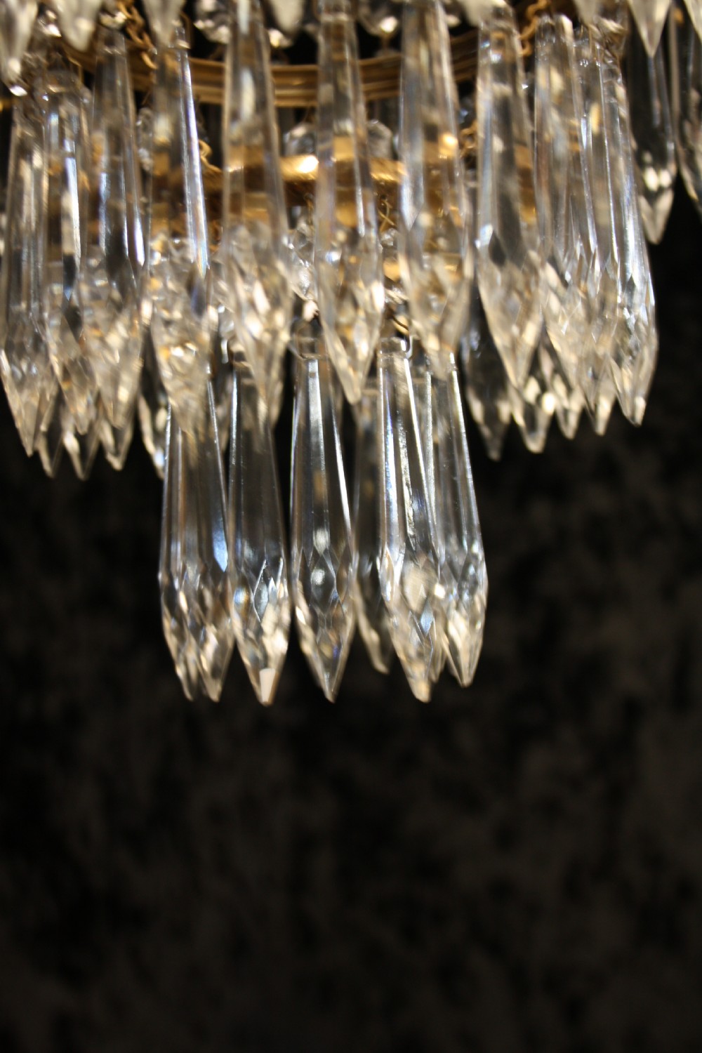Spike chandeliers with moulded brass rings View VI