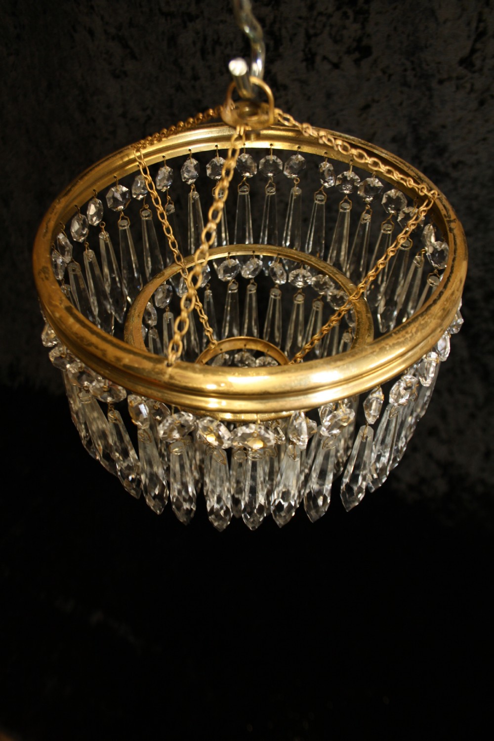 Spike chandeliers with moulded brass rings View VIII