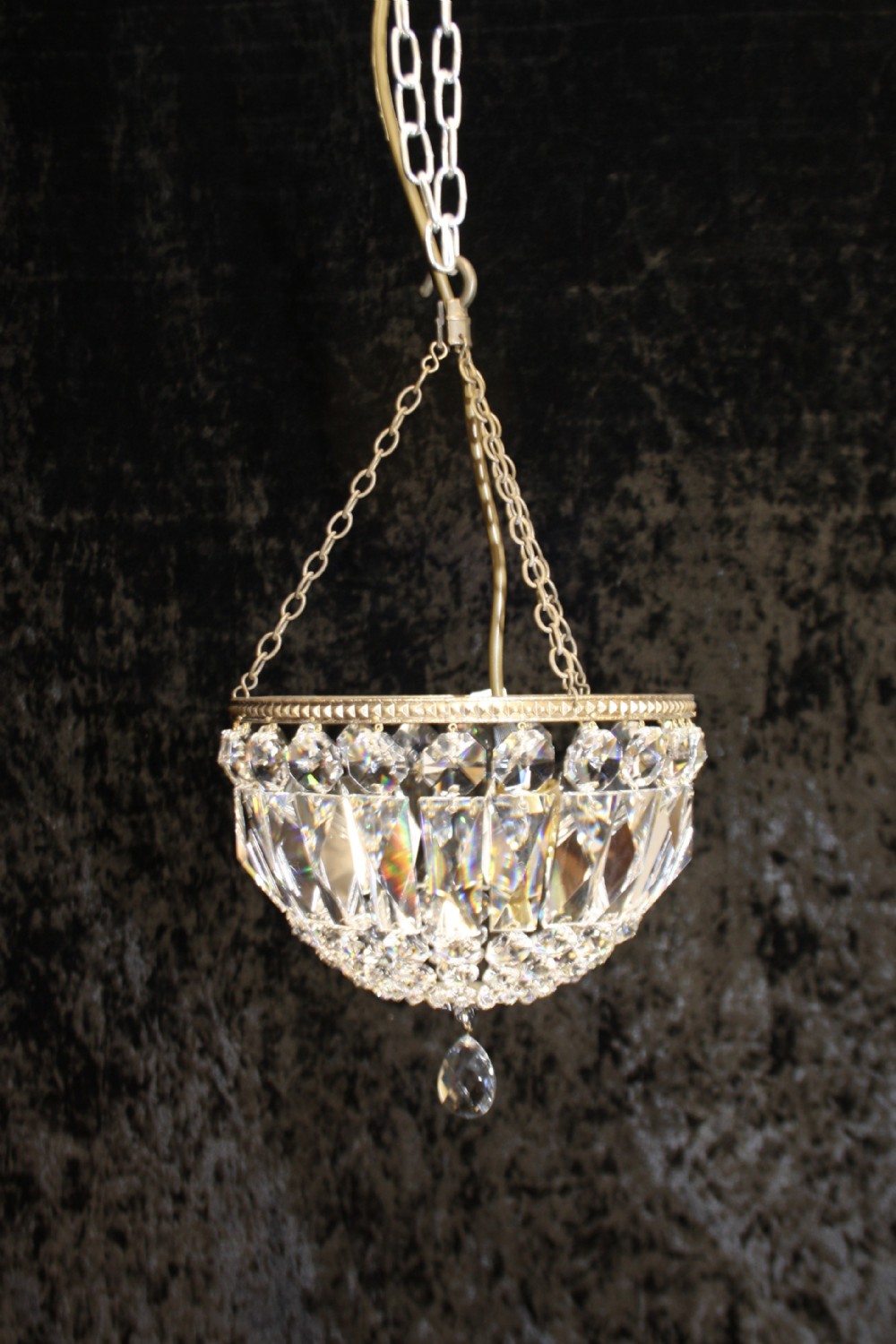 Early 20th century small bag chandelier