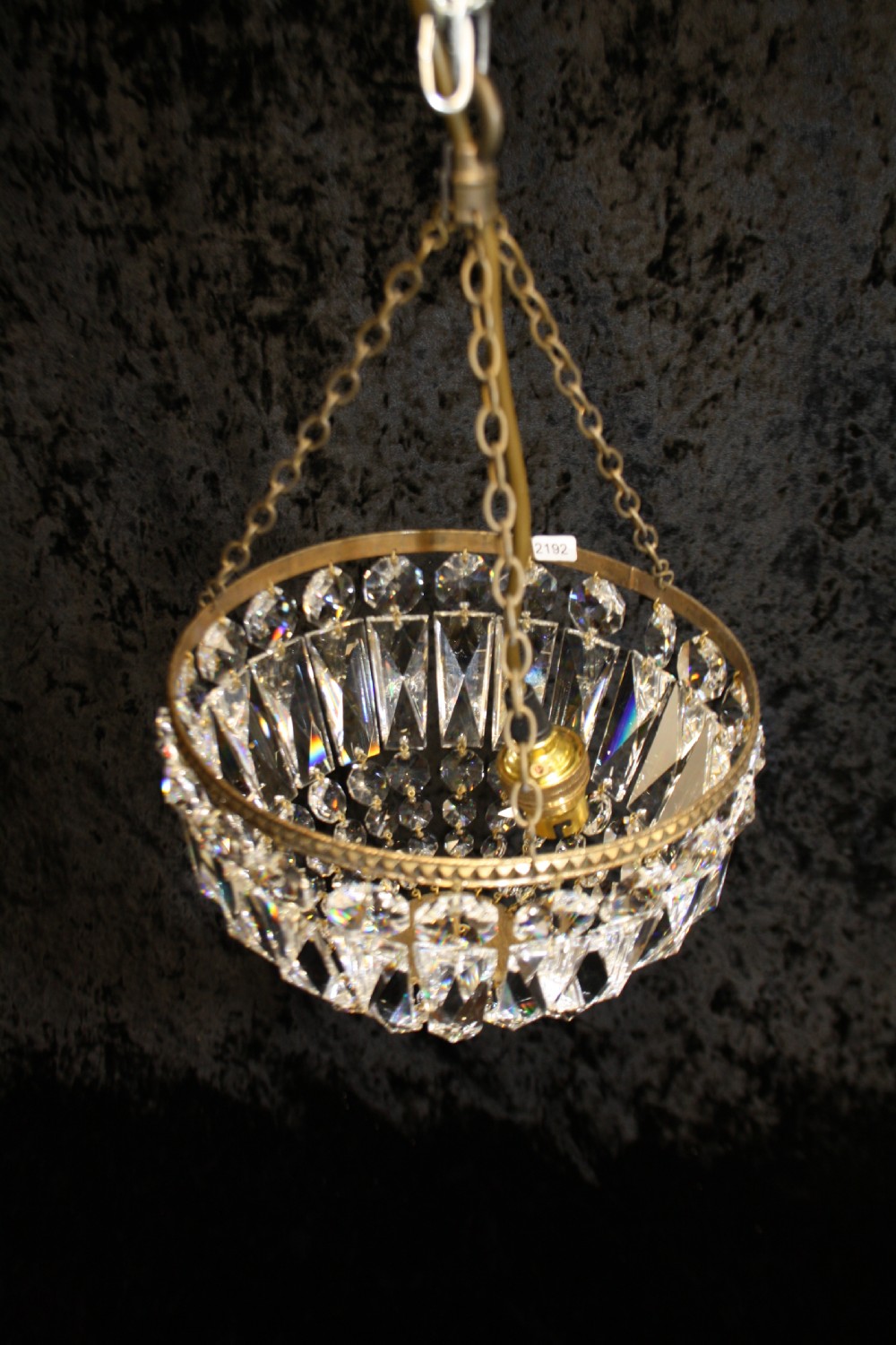 Early 20th century small bag chandelier View II
