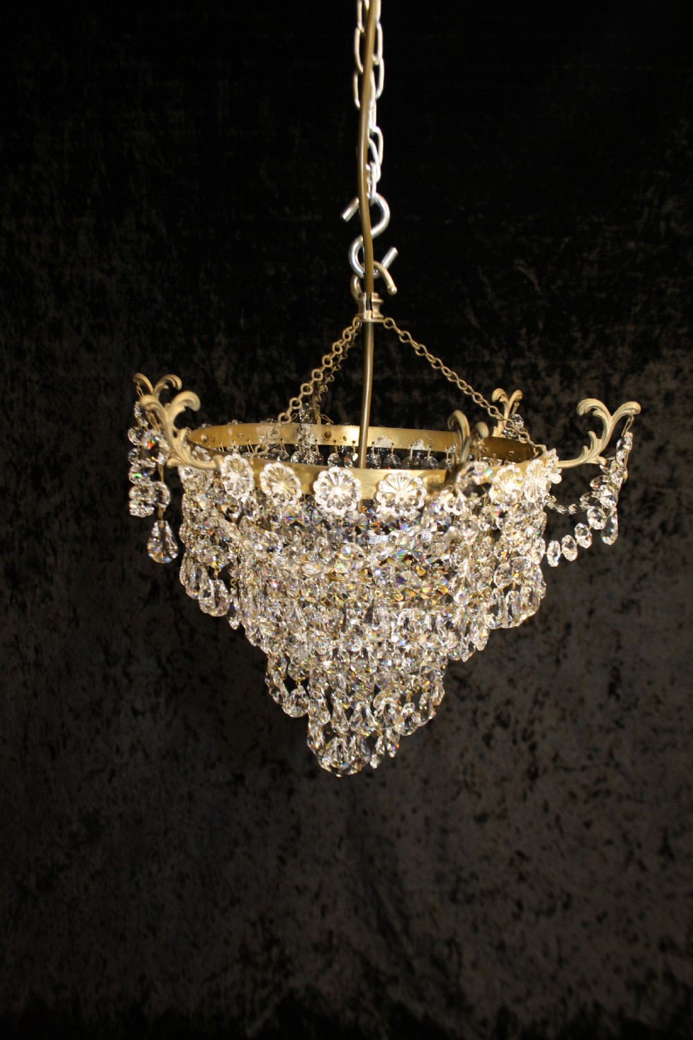 Early 20th century pair of drippy chandeliers View III