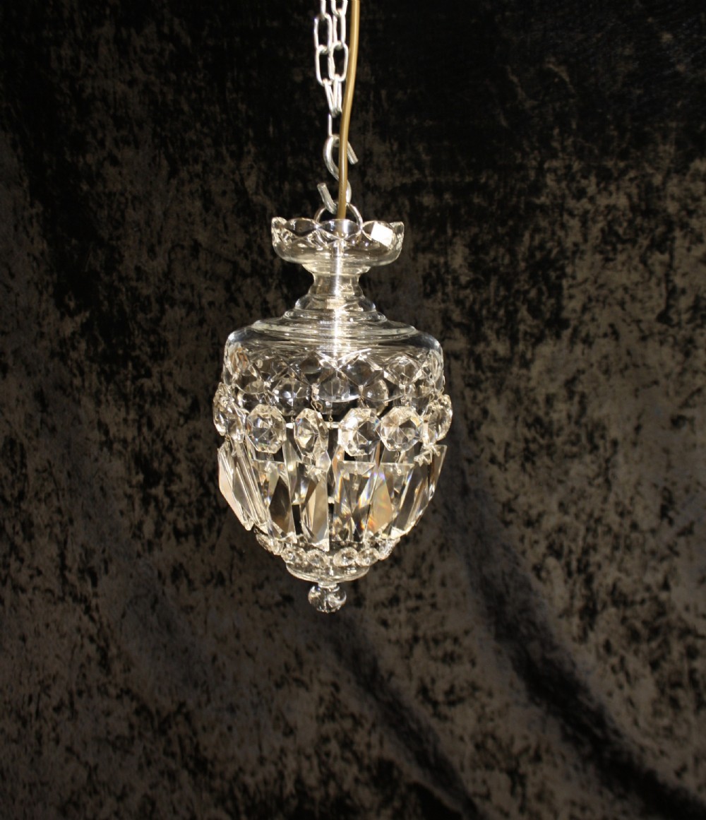Early 20th century glass dome top chandelier