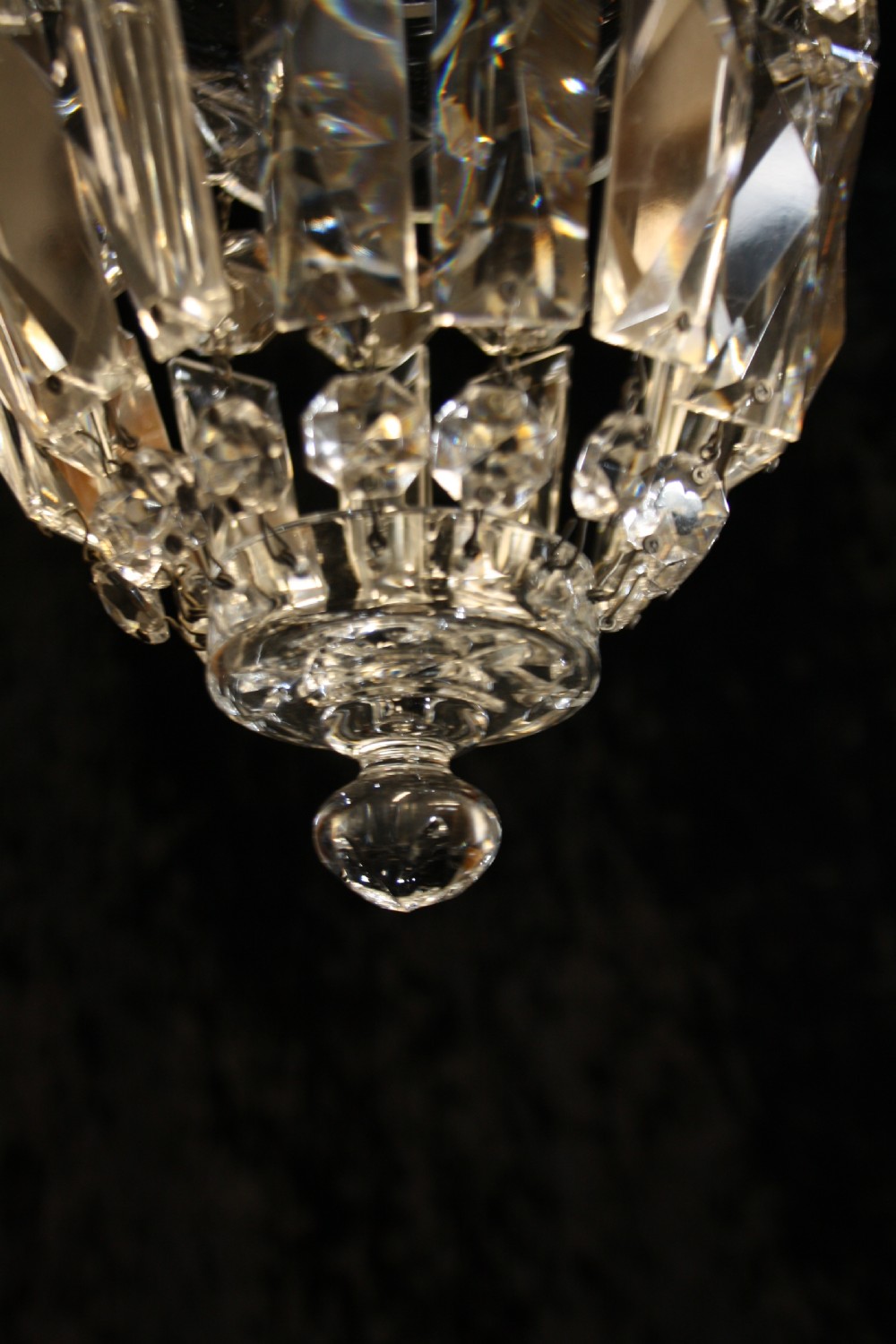 Early 20th century glass dome top chandelier View V