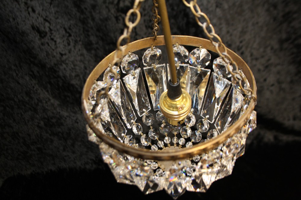 Early 20th century Small prism bag chandelier View IV