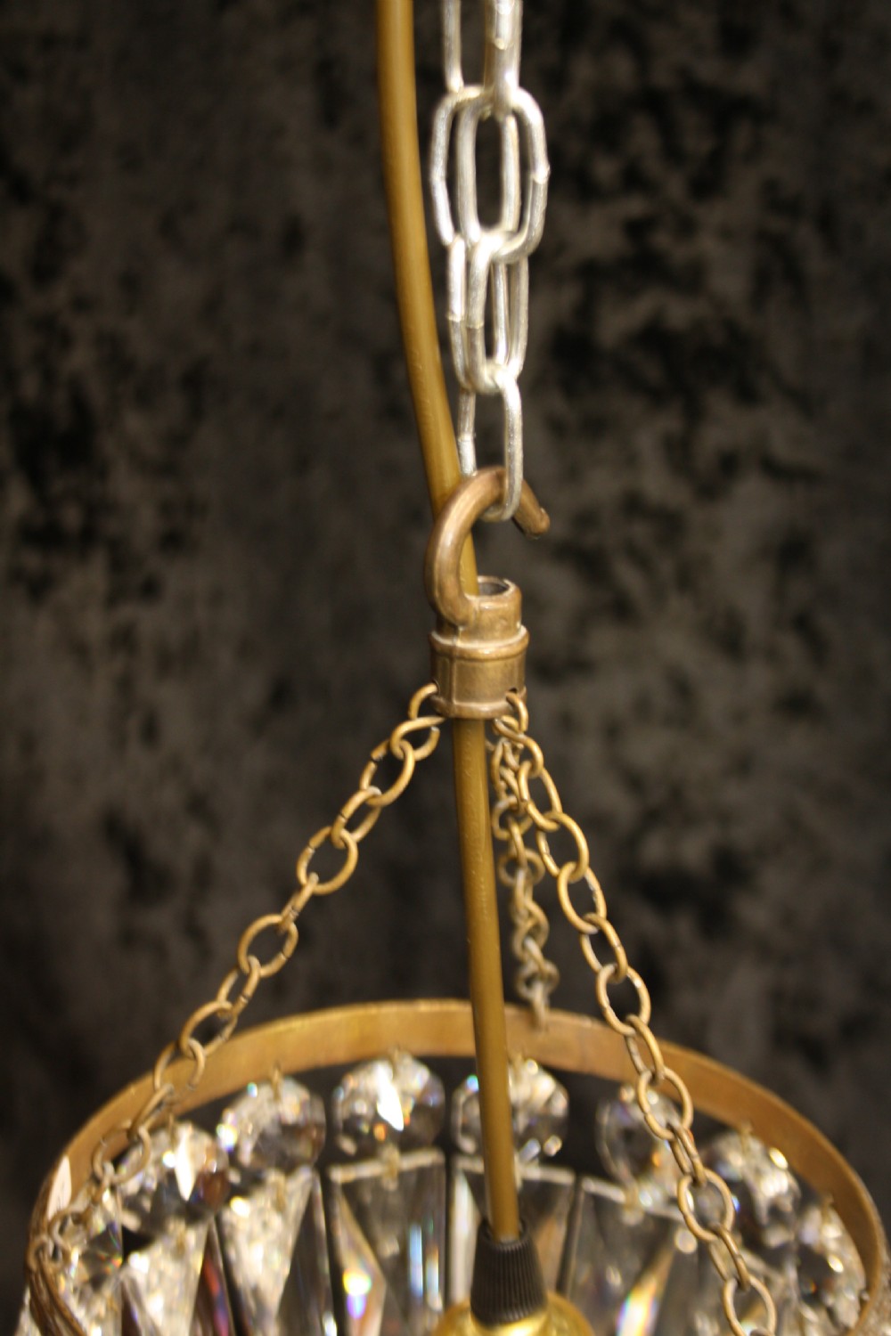 Early 20th century Small prism bag chandelier View VIII