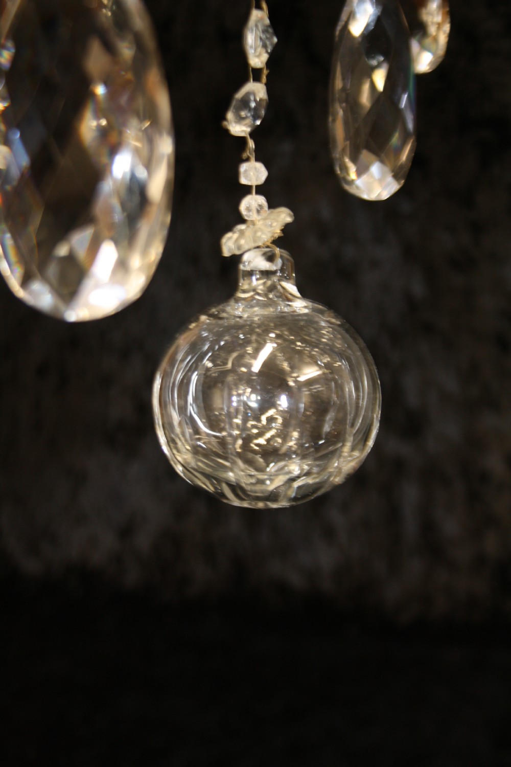 Early 20th century glass and crystal chandelier View X