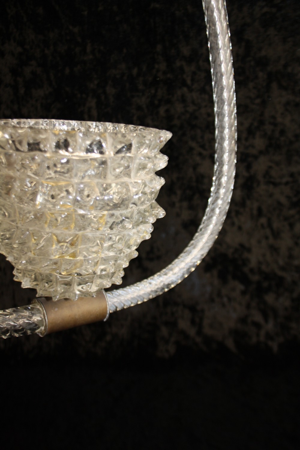 Early 20th century Italian Murano glass light. View IX