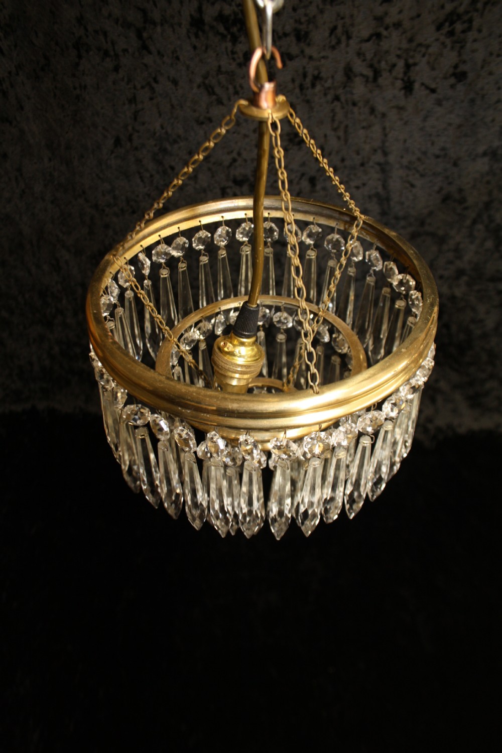  Pair of early 20th century spike chandeliers.  View III
