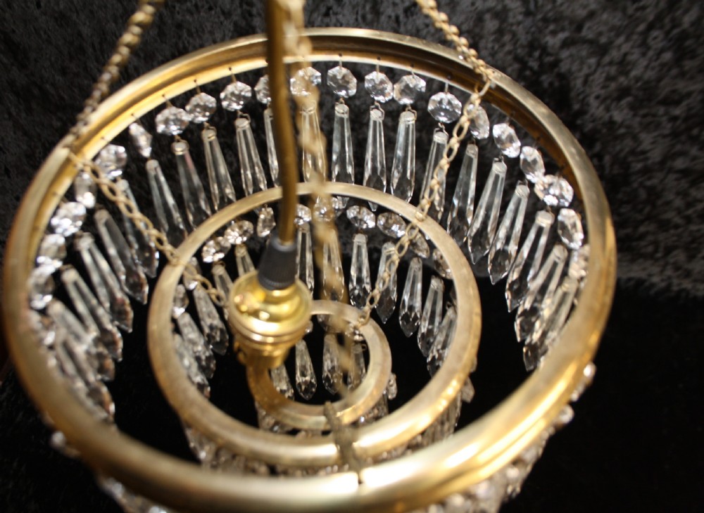 Pair of early 20th century spike chandeliers.  View V