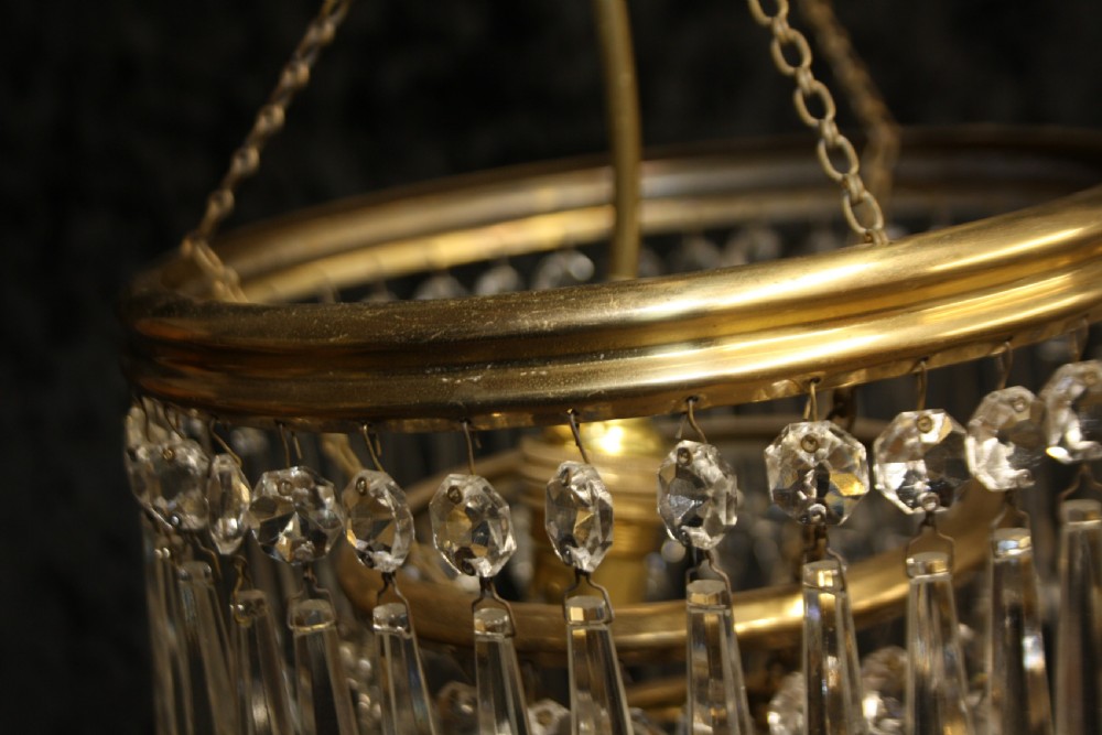  Pair of early 20th century spike chandeliers.  View VIII