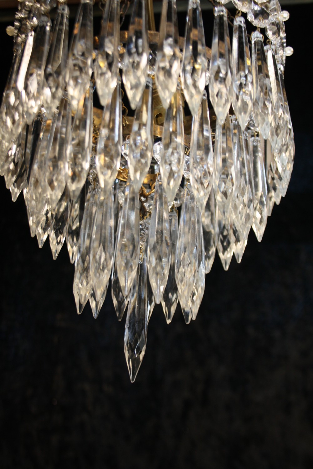 Early 20th century pair of Spike chandeliers View V