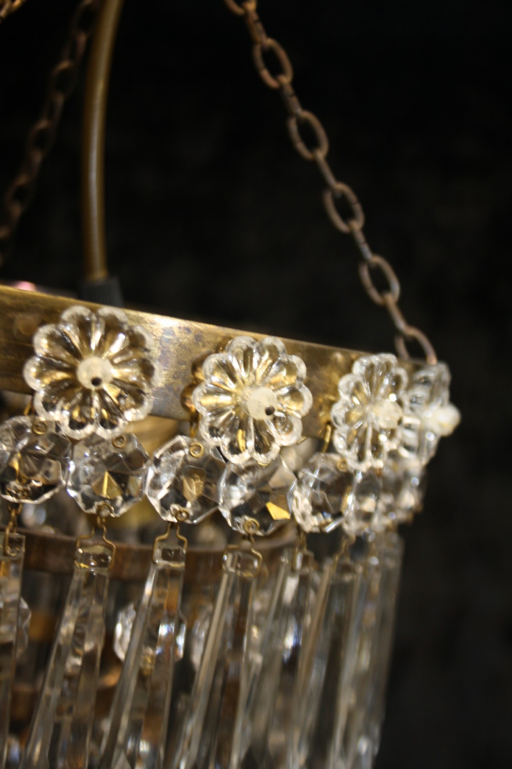 Early 20th century pair of Spike chandeliers View VI