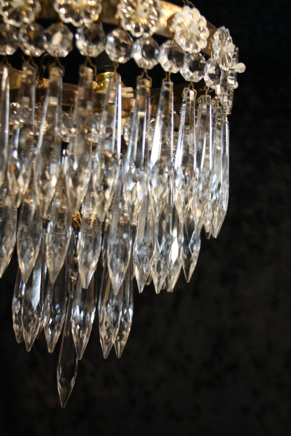 Early 20th century pair of Spike chandeliers View VII