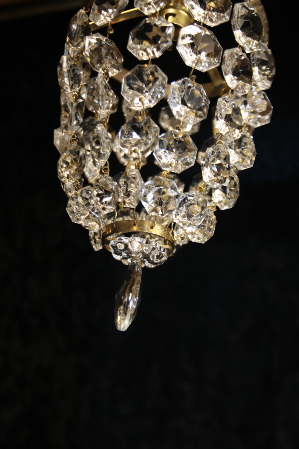 Early 20th century small pair of bag chandeliers View V