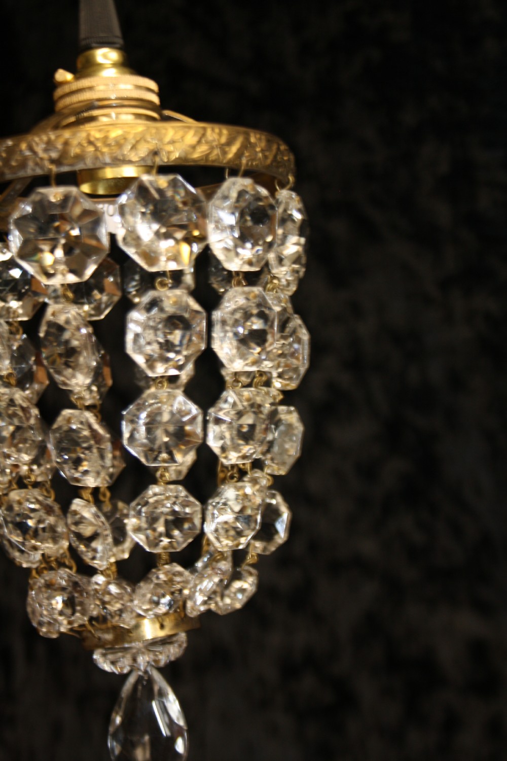 Early 20th century small pair of bag chandeliers View VIII