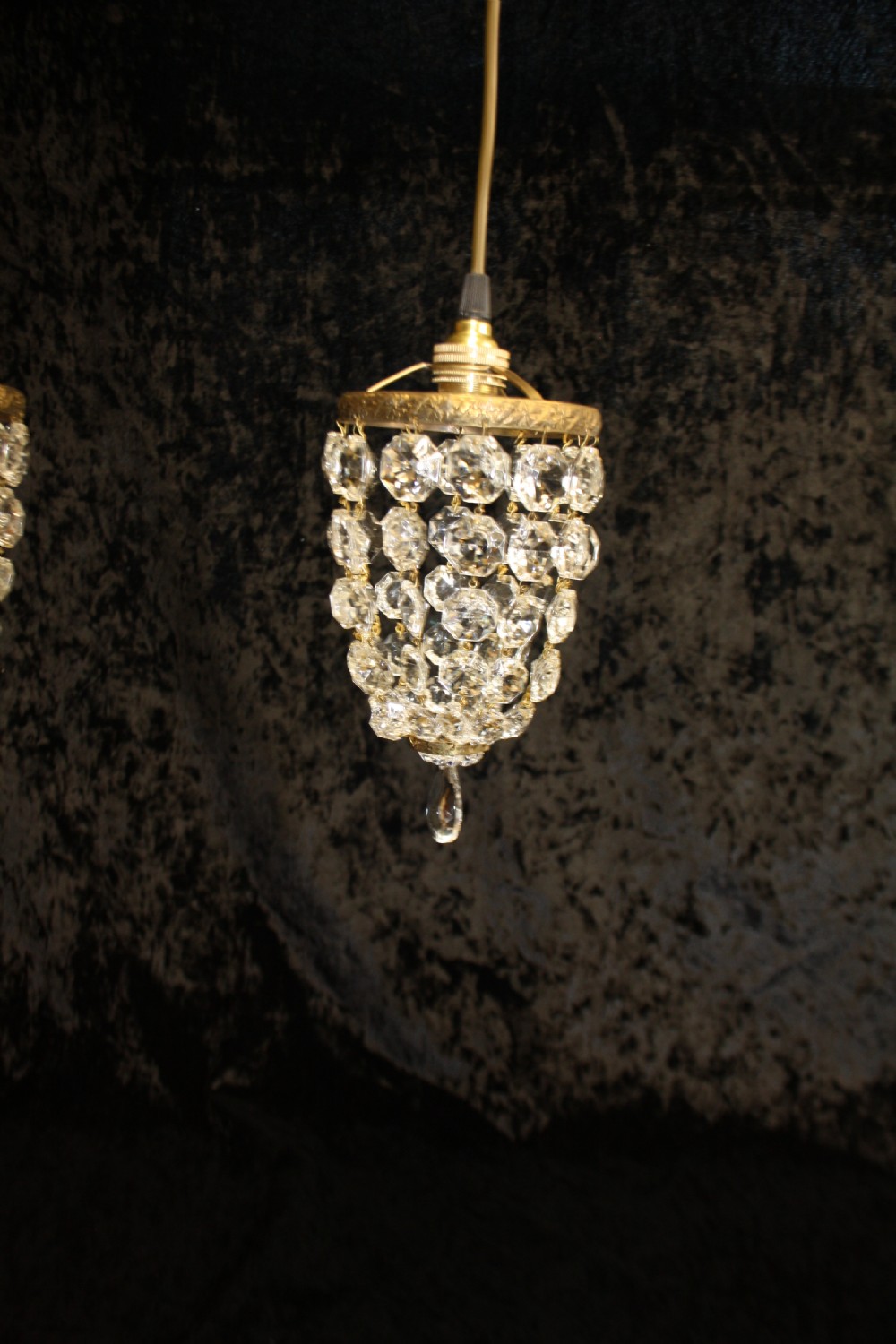 Early 20th century small pair of bag chandeliers View IX