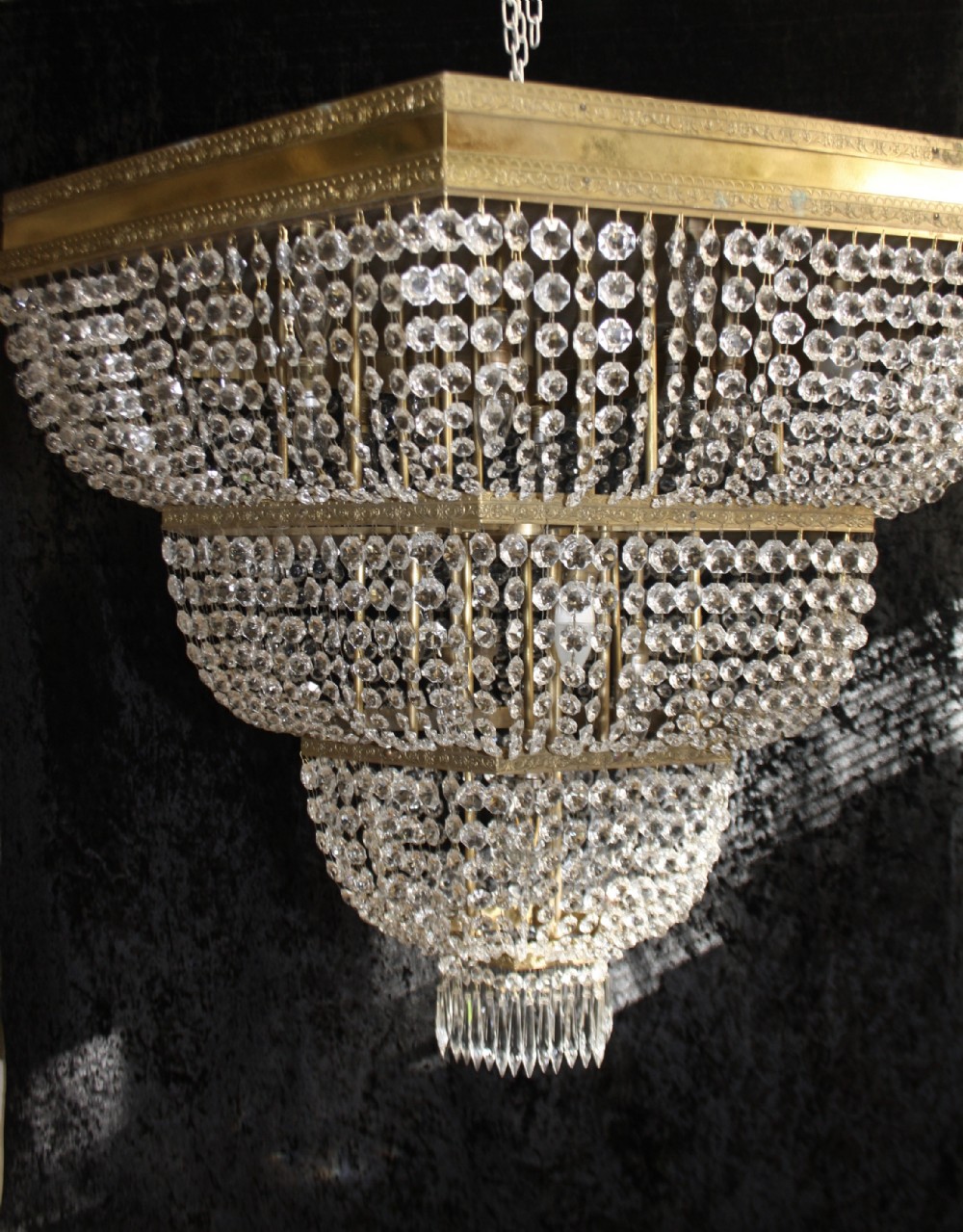 Large hexagon chandelier