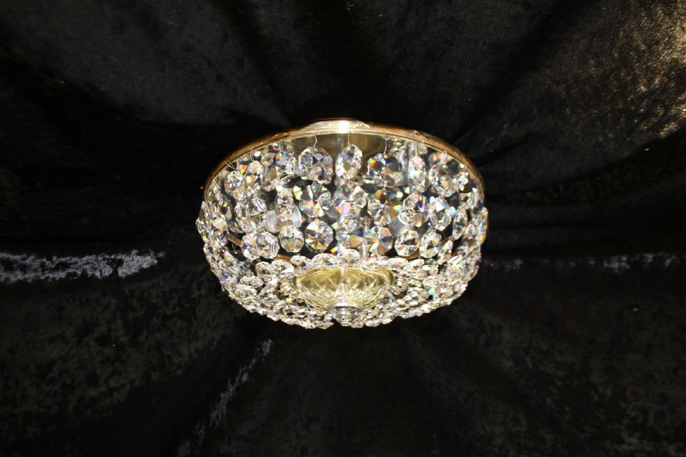 Early 20th century shallow bag chandelier View II