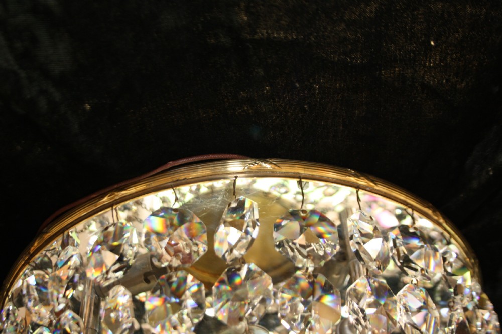 Early 20th century shallow bag chandelier View V