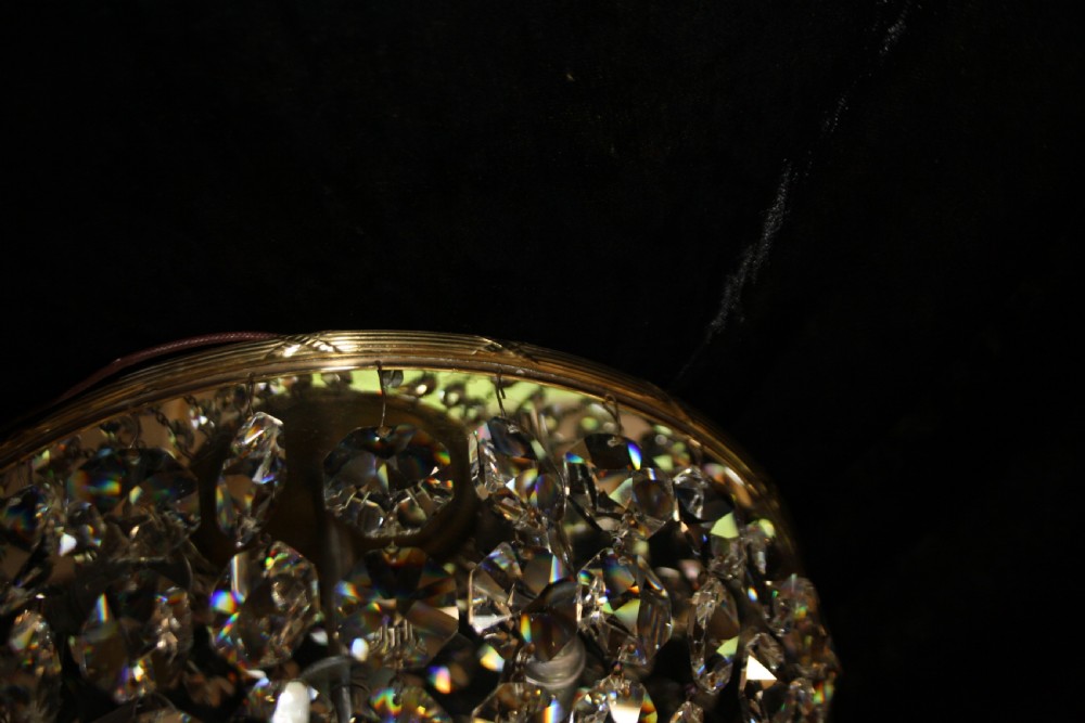 Early 20th century shallow bag chandelier View VI