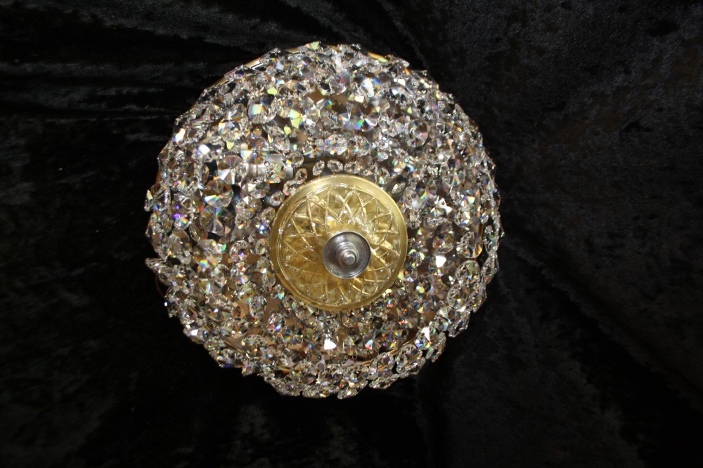Early 20th century shallow bag chandelier View IX