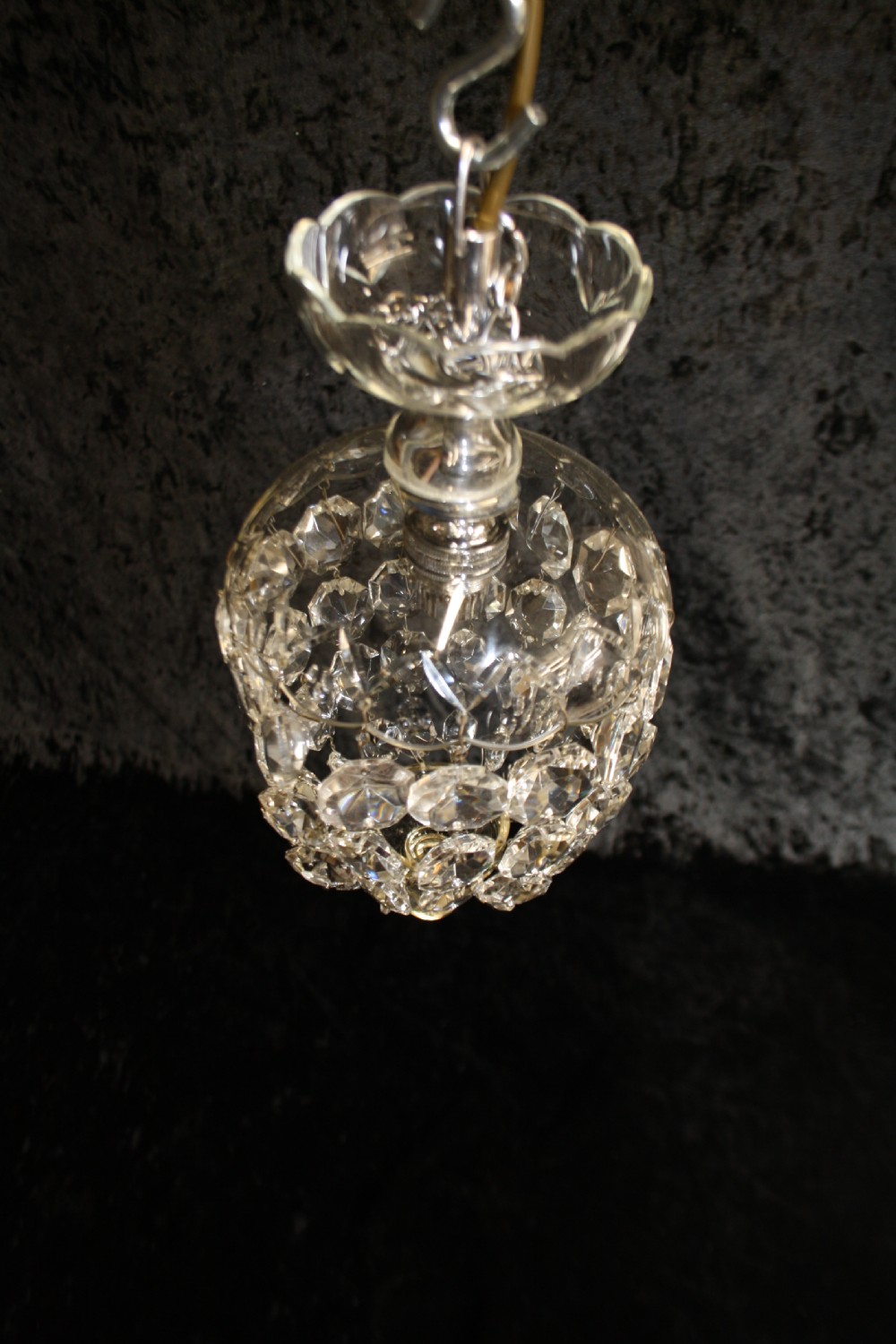  Early 20th century small pair of dome top chandeliers View IV