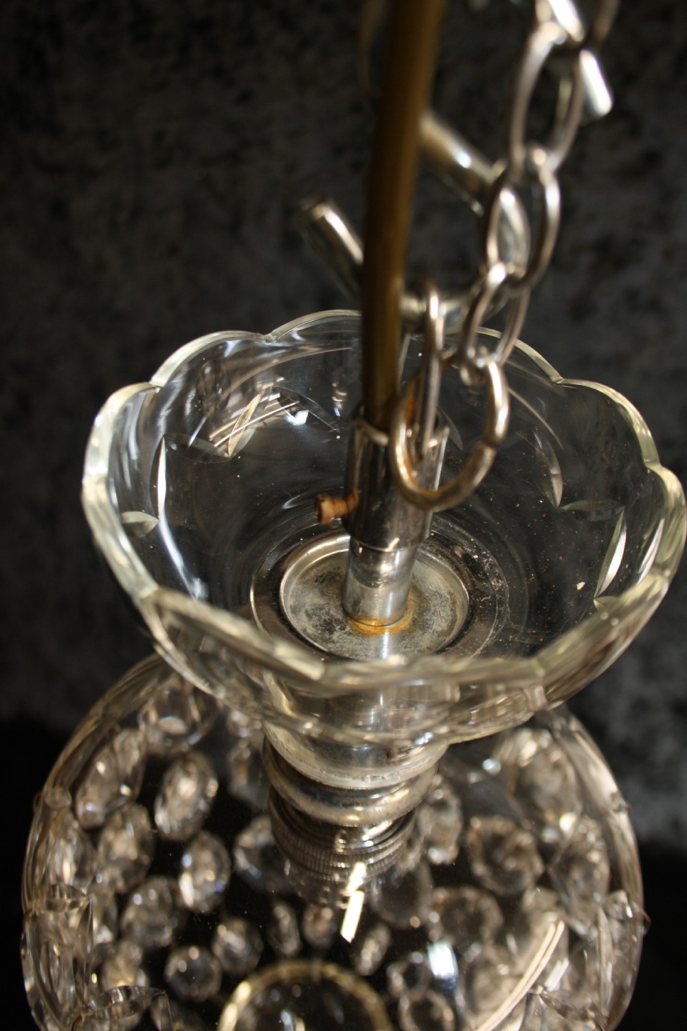  Early 20th century small pair of dome top chandeliers View VIII