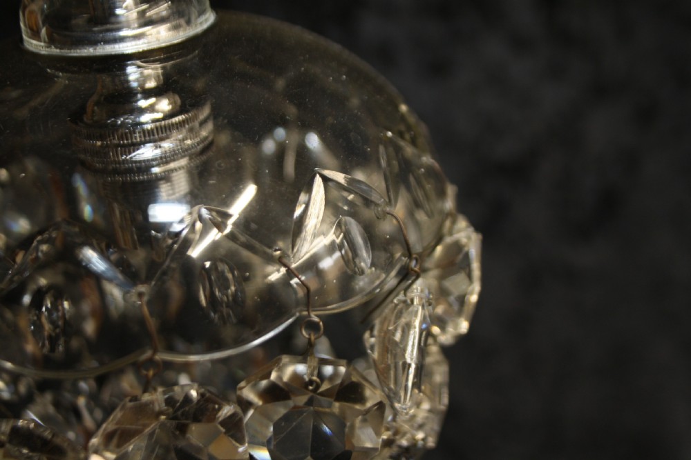  Early 20th century small pair of dome top chandeliers View IX