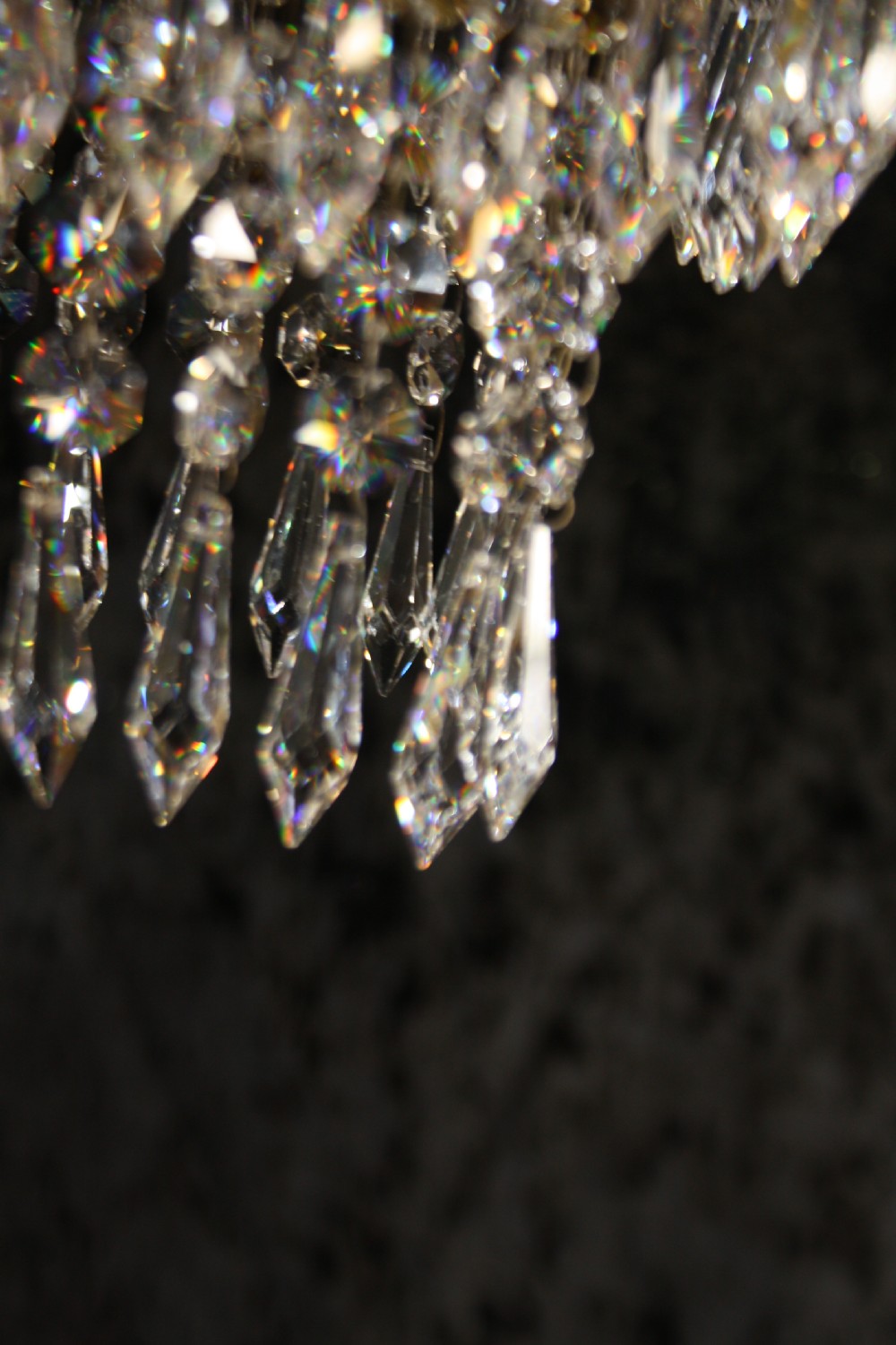 Early 20th century small square chandelier. View V