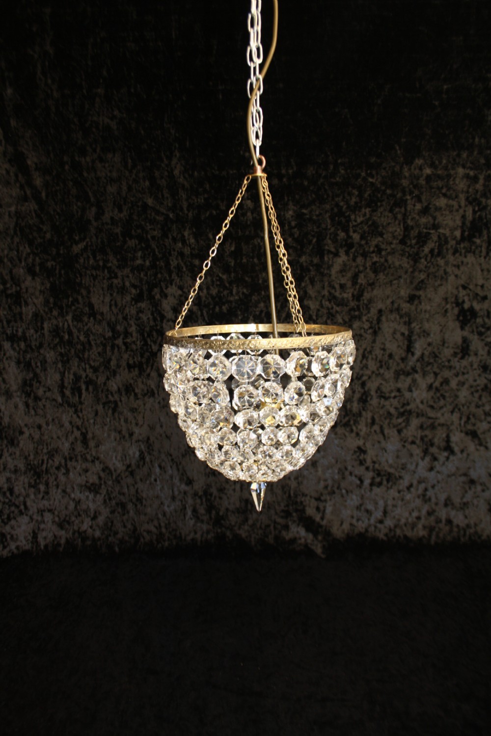 Early 20th century large bag chandelier