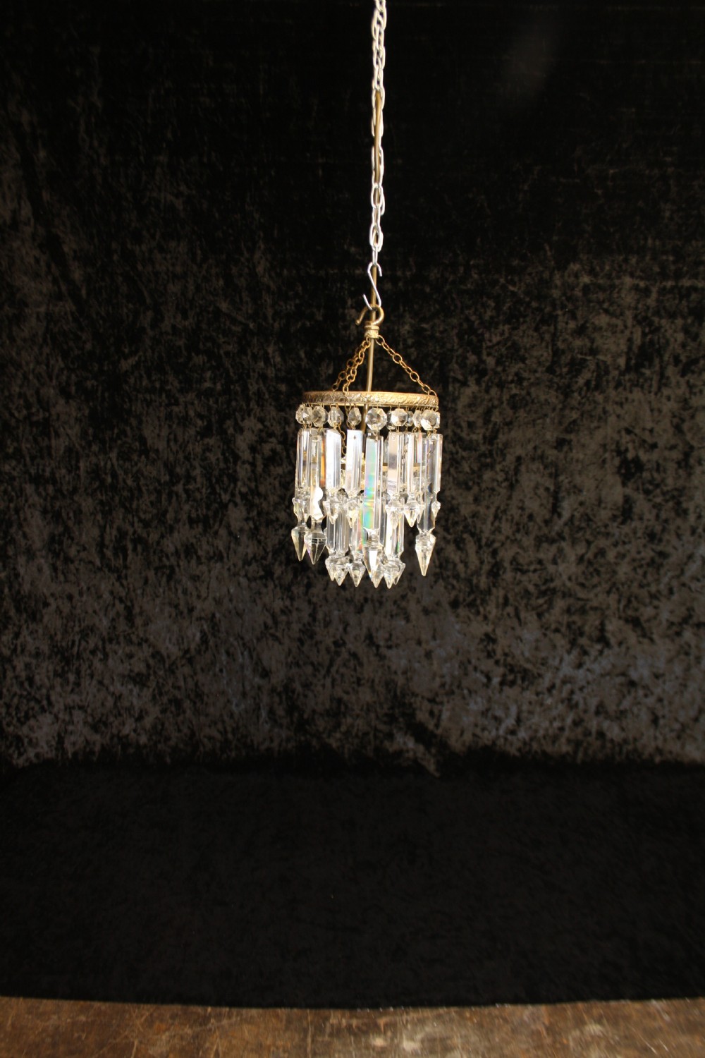 Early 20th century lustre spike chandelier