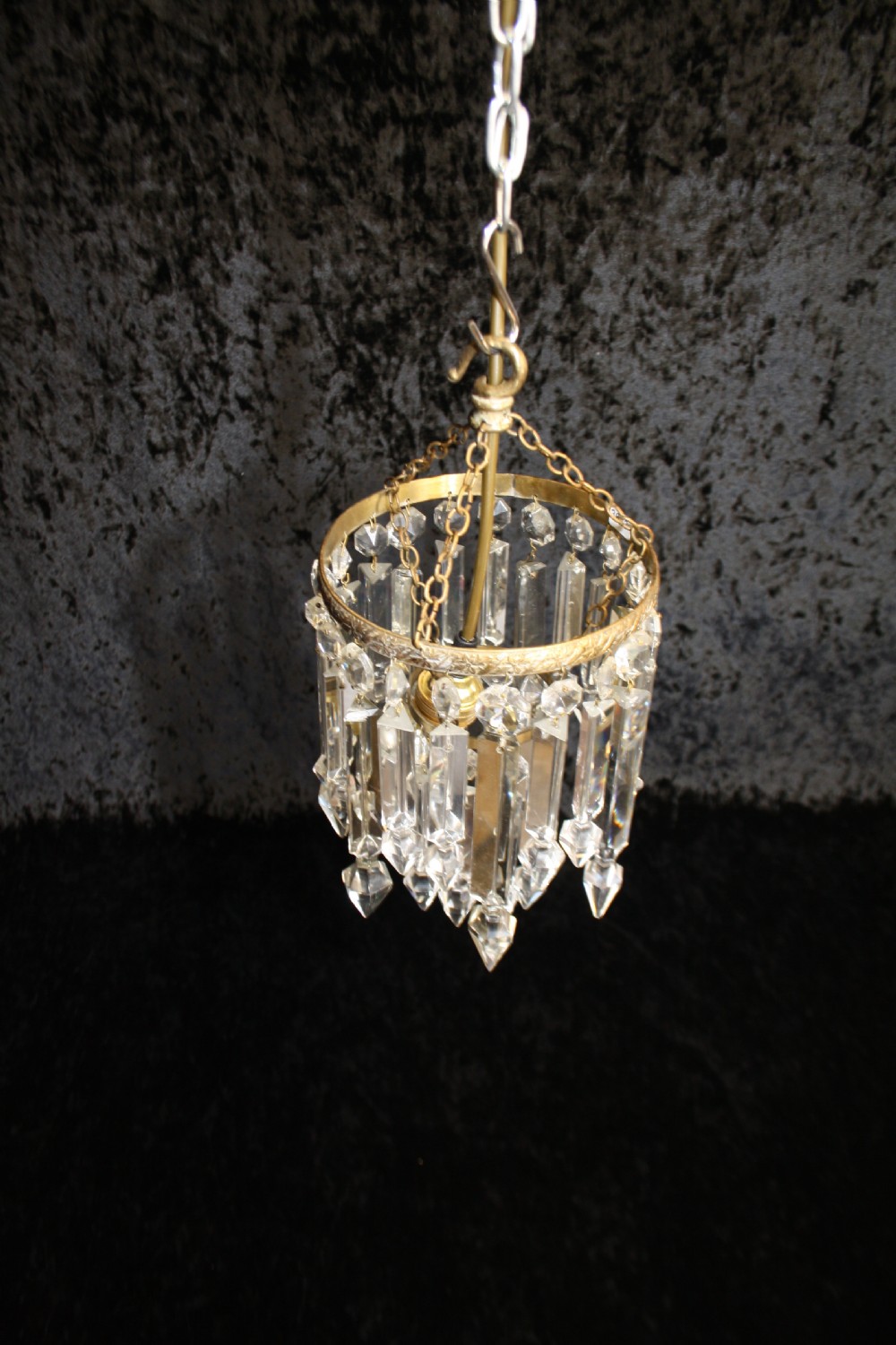 Early 20th century lustre spike chandelier View II