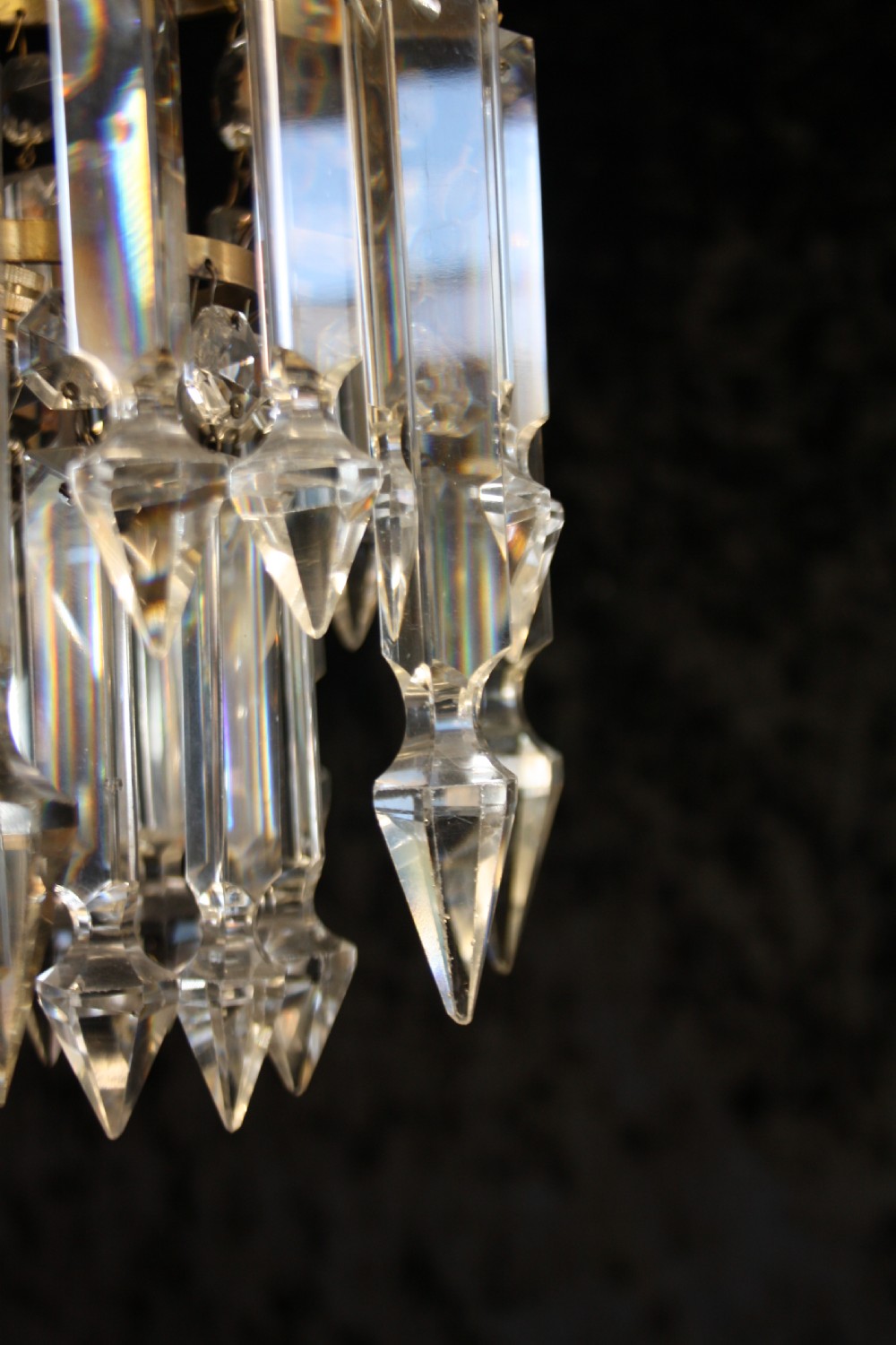 Early 20th century lustre spike chandelier View III