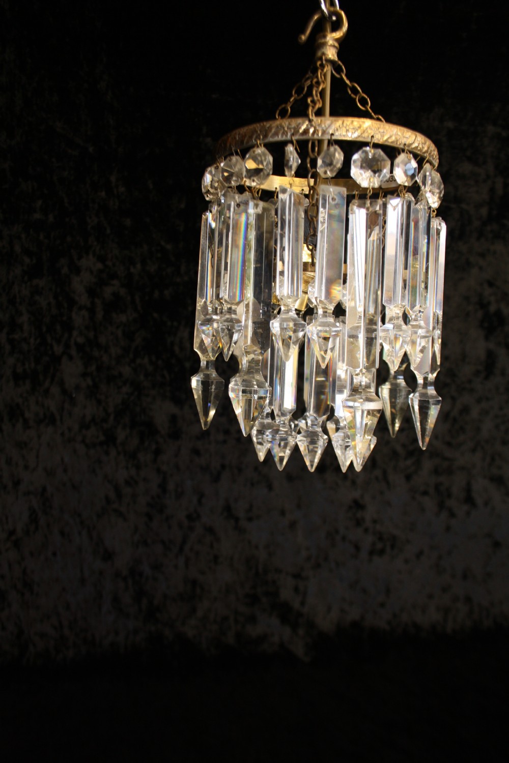 Early 20th century lustre spike chandelier View V