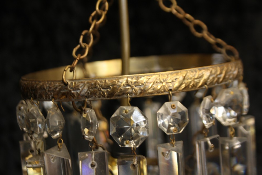 Early 20th century lustre spike chandelier View VII