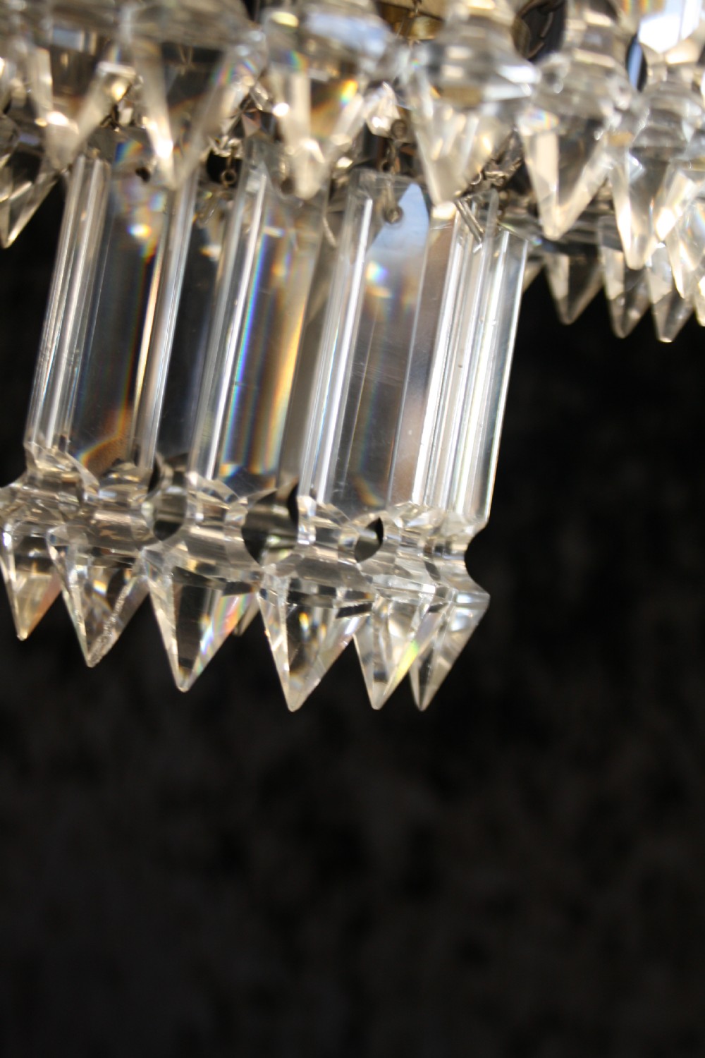 Early 20th century lustre chandelier. View V