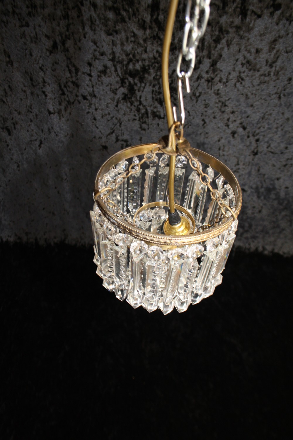Early 20th century lustre spike chandelier View III
