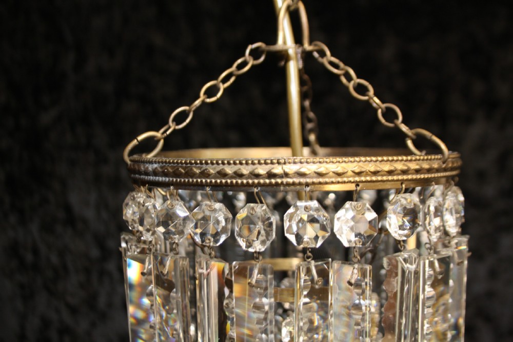 Early 20th century lustre spike chandelier View IV