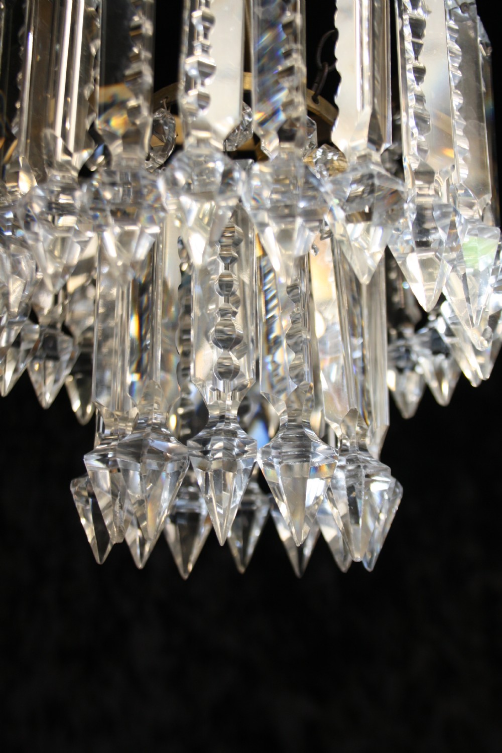 Early 20th century lustre spike chandelier View V