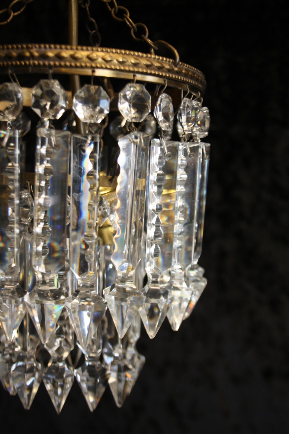 Early 20th century lustre spike chandelier View VI
