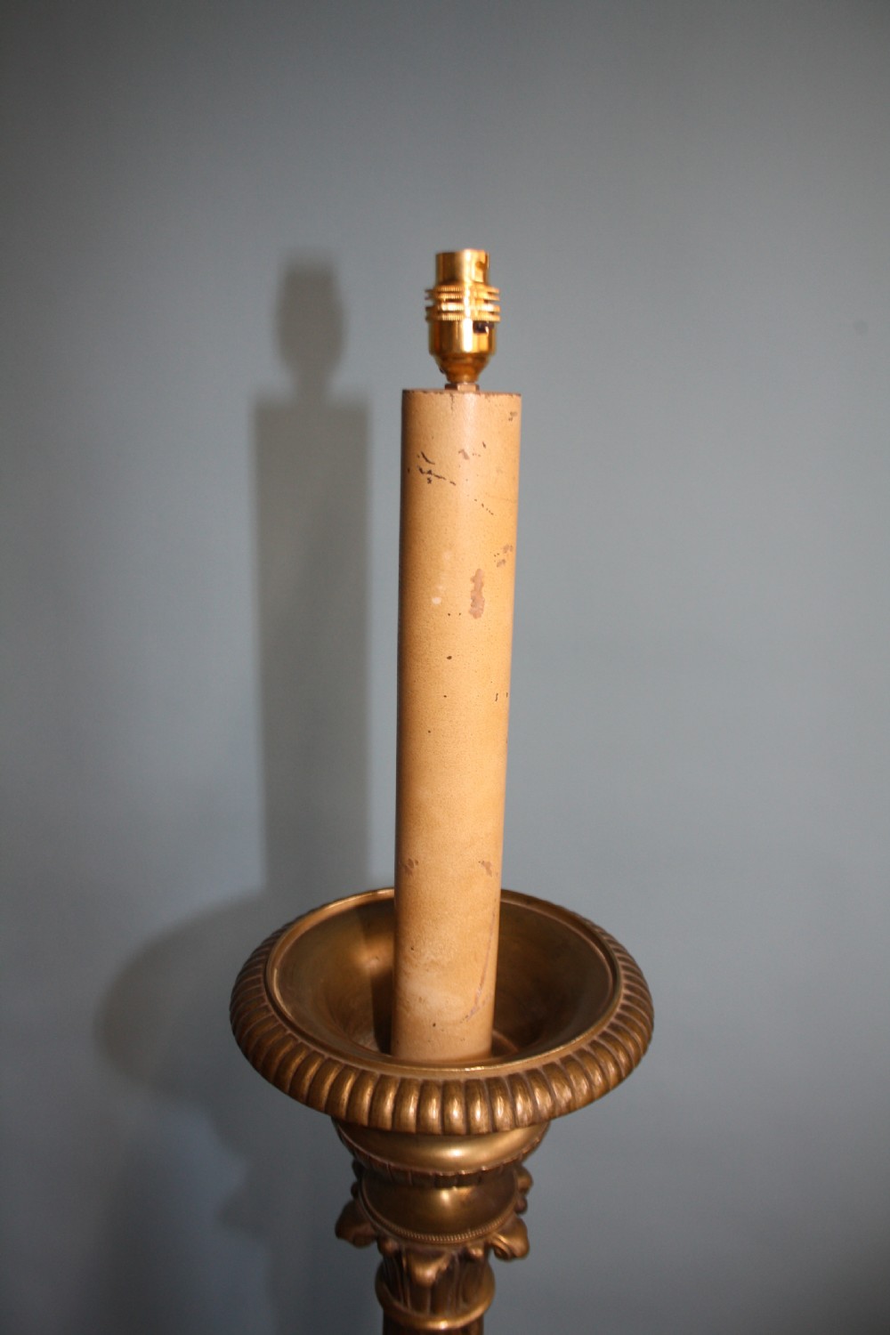 Early 20th century large Dutch style candlestick In brass View II