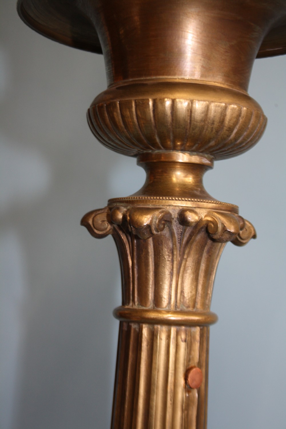 Early 20th century large Dutch style candlestick In brass View III