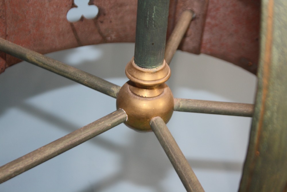 Early 20th century Pair of large polished steel chandeliers  View VII