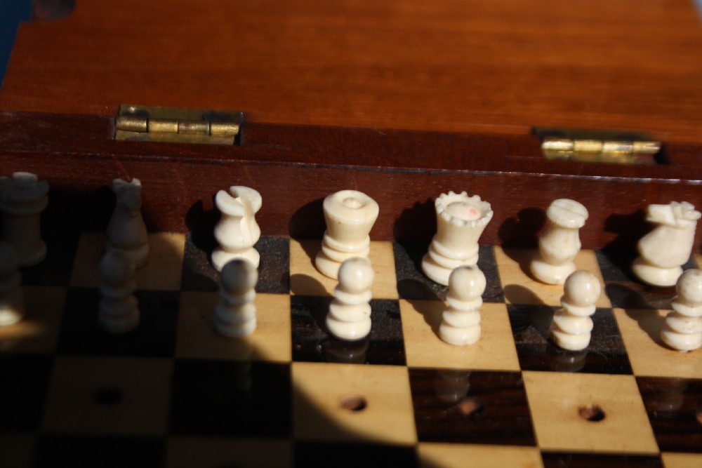 Miniature chess set Circa 1900 View III