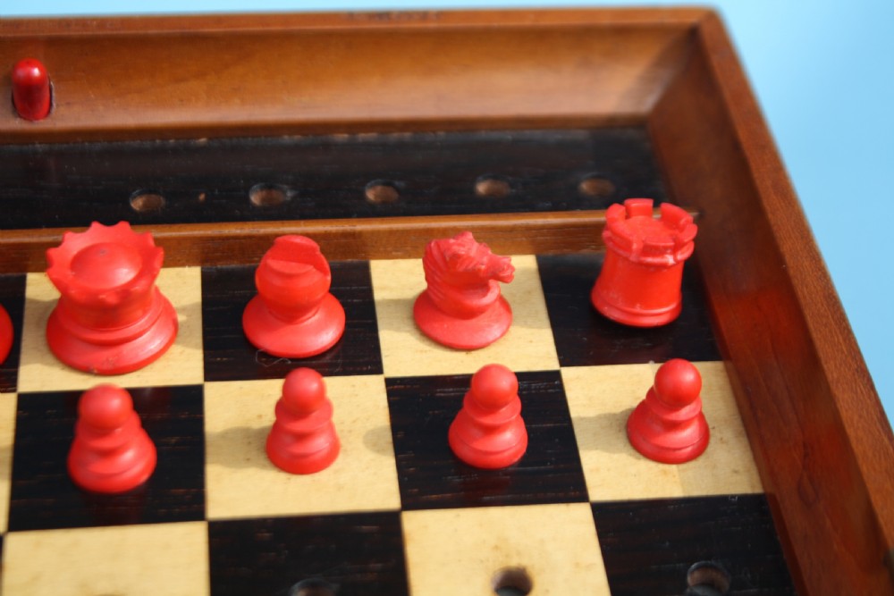Jaques of London chess set in statu quo View III