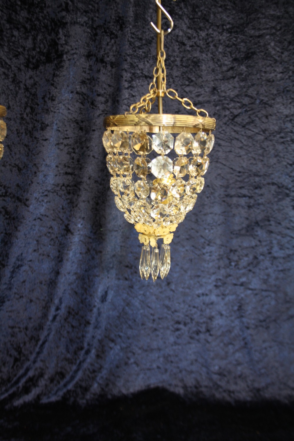 Pair of early 20th century bag chandeliers View II
