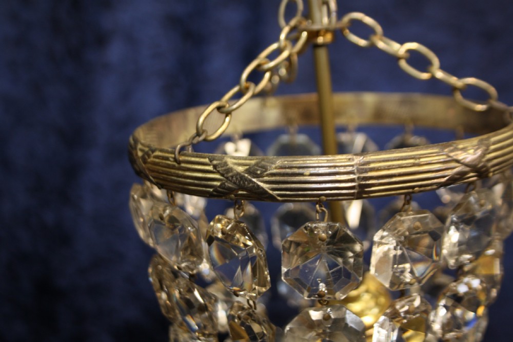 Pair of early 20th century bag chandeliers View V
